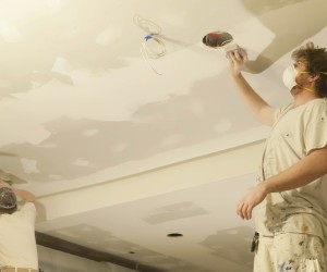 Finishing the Ceiling at Nighttown