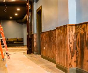 Commercial Interior Painting - Staining Wainscoting